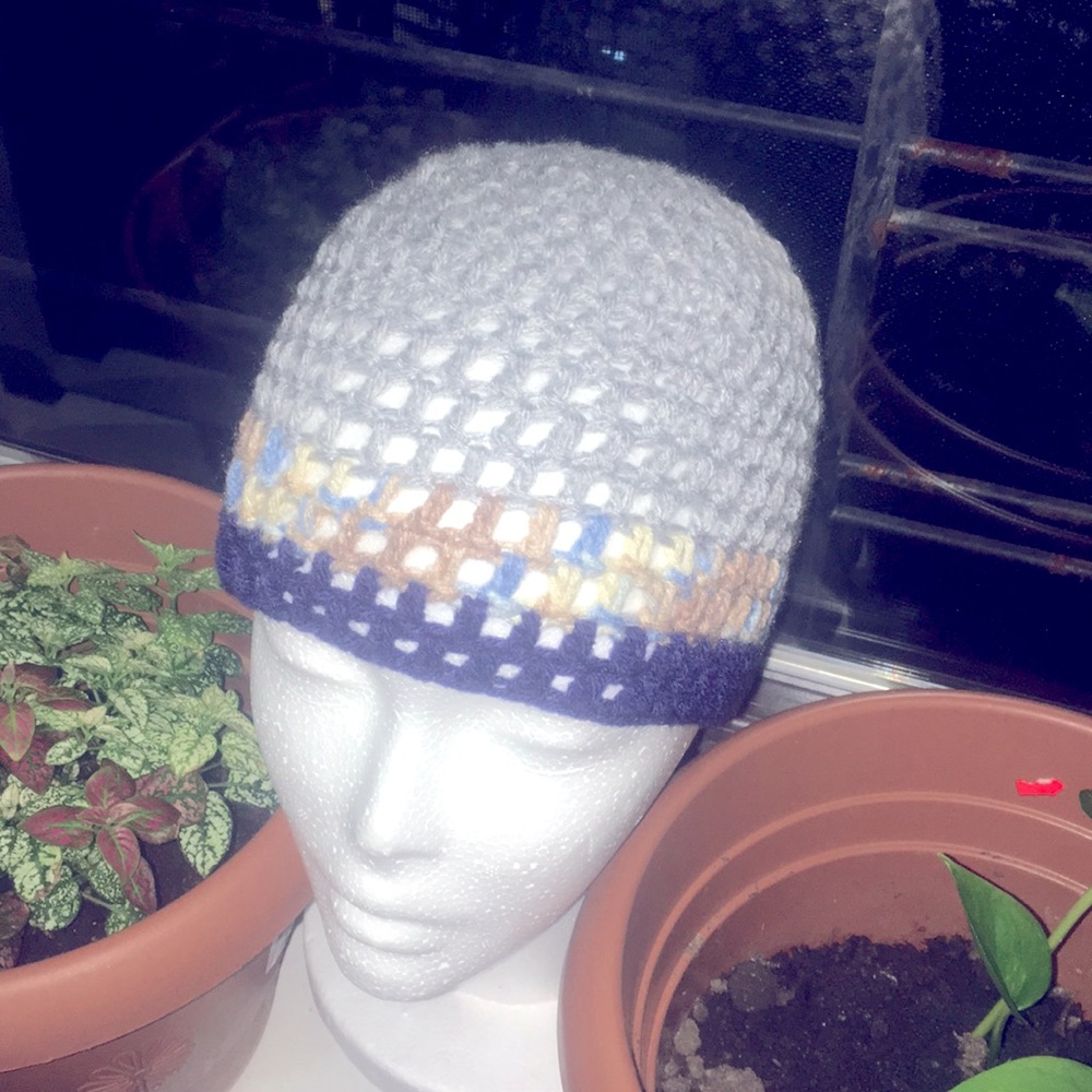 Home made knitted wool hats for everyone